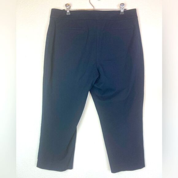 Talbots NWOT stretch twill curvy petites cropped Capri pants w/ buttons on leg - Picture 3 of 10